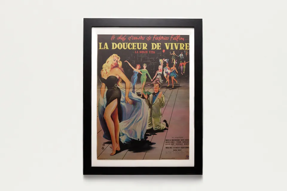 Jacques Marie Mage La Dolce Vita poster originale 1960