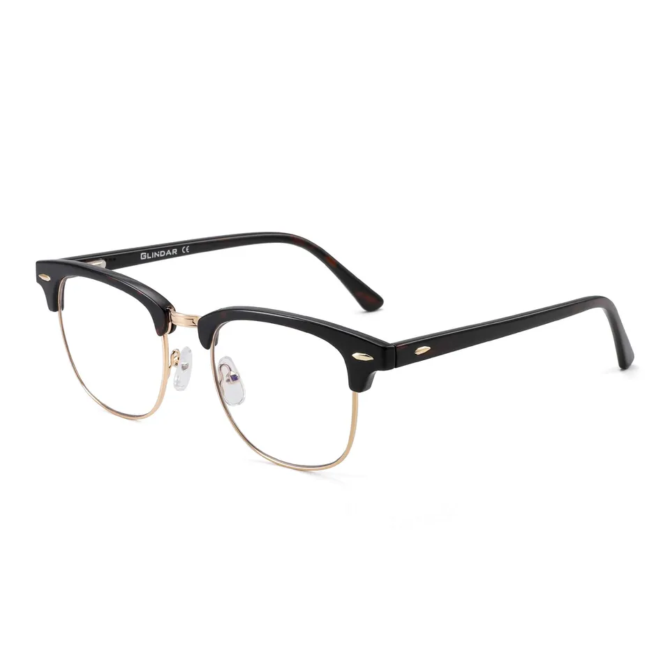 Glindar Retro Classico Browline occhiali luce blu computer