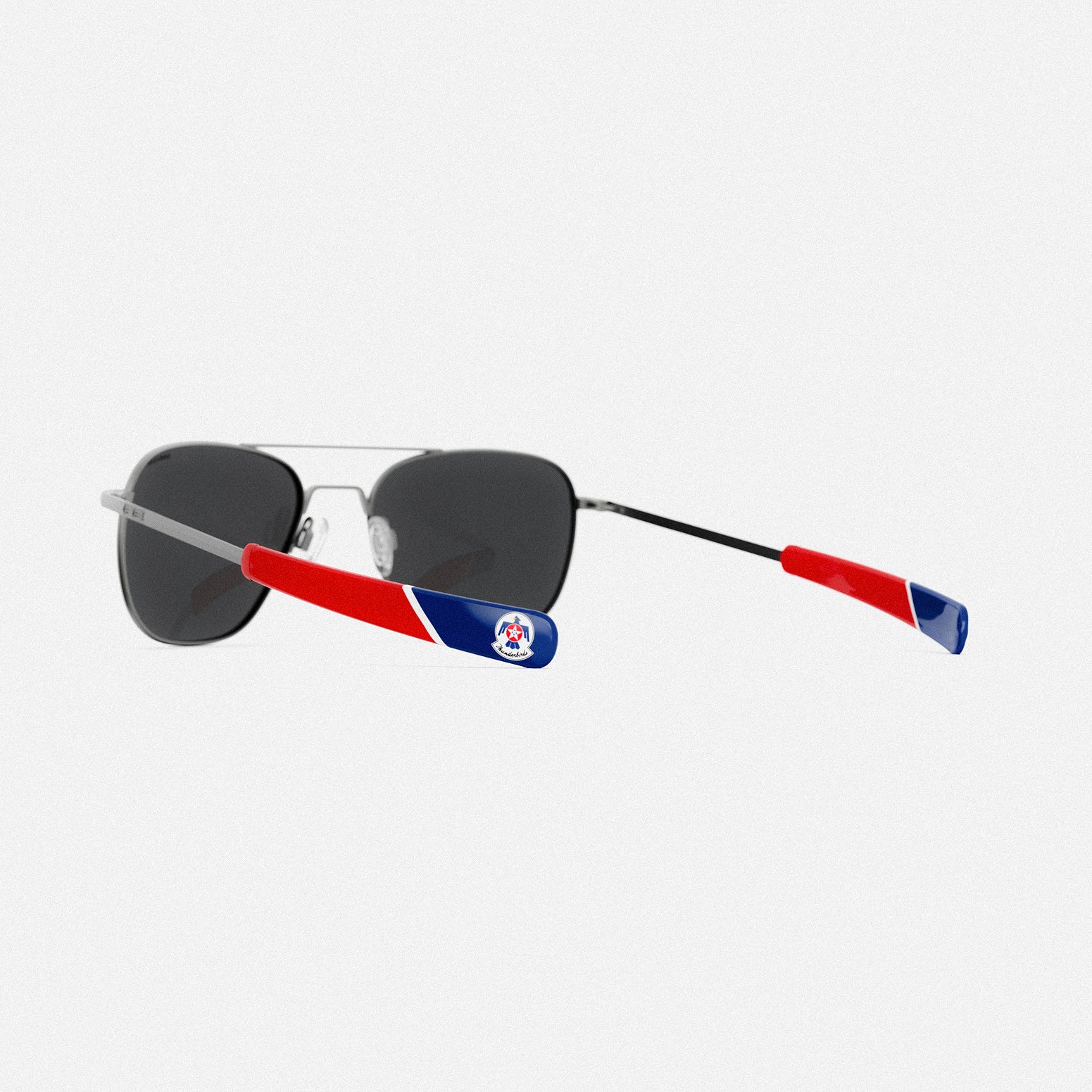 Randolph Thunderbirds Aviator occhiali sole satin gunmetal mirror