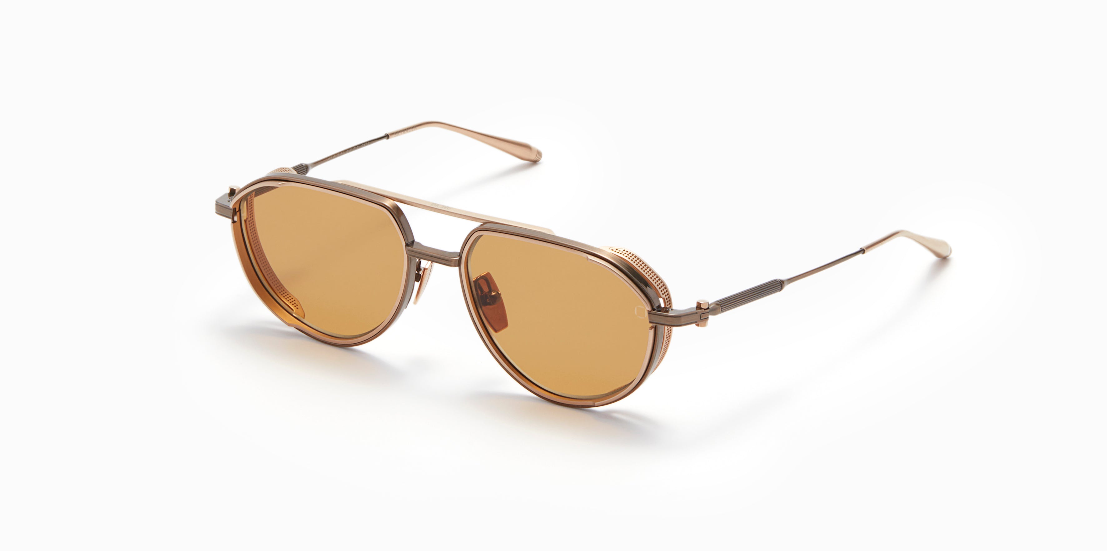 Akoni Optima Skyracer occhiali da sole Antiqued White Gold aviatore