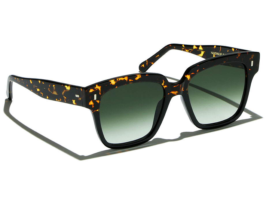 L.G.R Dakhla occhiali da sole nero havana lente verde