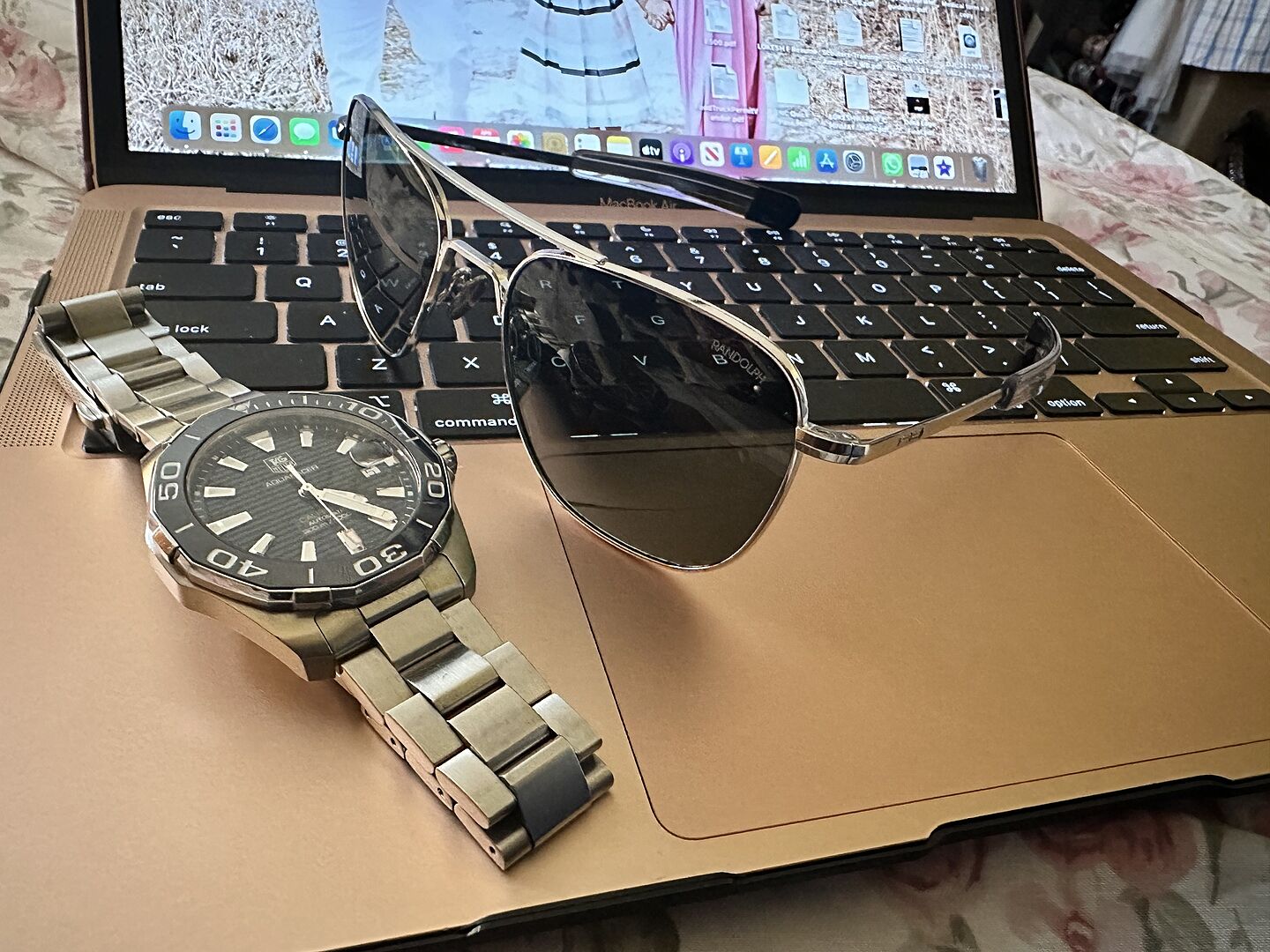 Randolph Aviator 23k White Gold AGX occhiali sole polarizzati