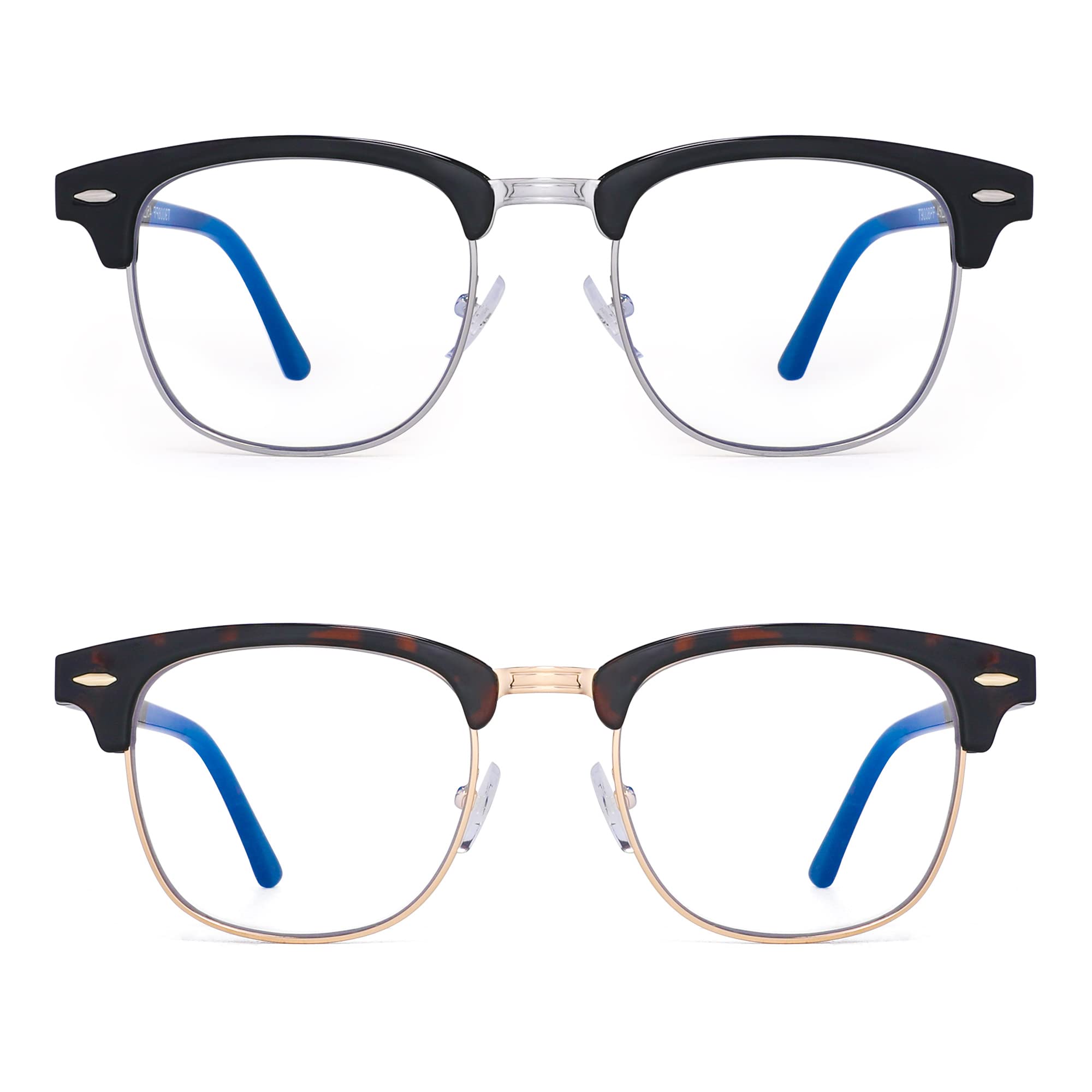 Glindar occhiali luce blu computer browline retrò