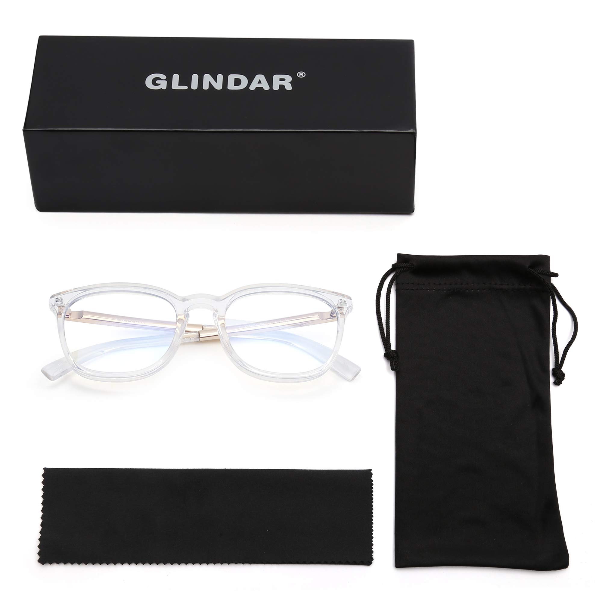 Glindar Nerd quadrati occhiali computer filtro luce blu