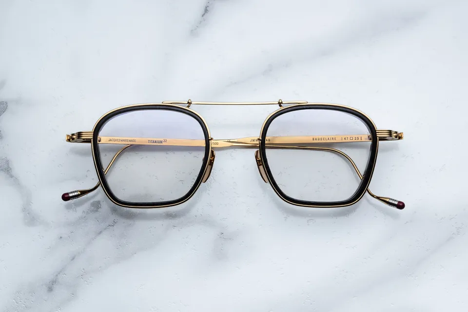 Jacques Marie Mage Baudelaire RX occhiali da vista 14U Ebony titanio