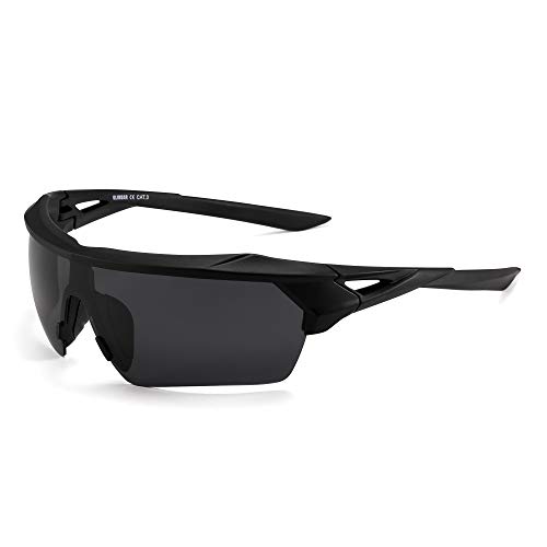 Glindar Shield occhiali da sole sportivi polarizzati grigi