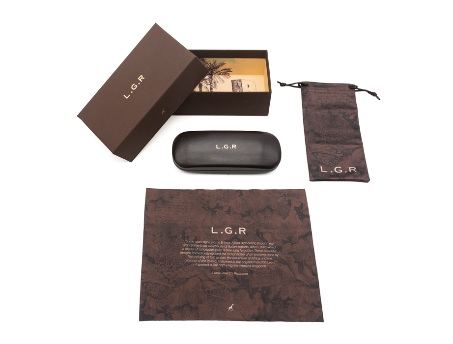 L.G.R Hard Case custodia rigida marrone scuro