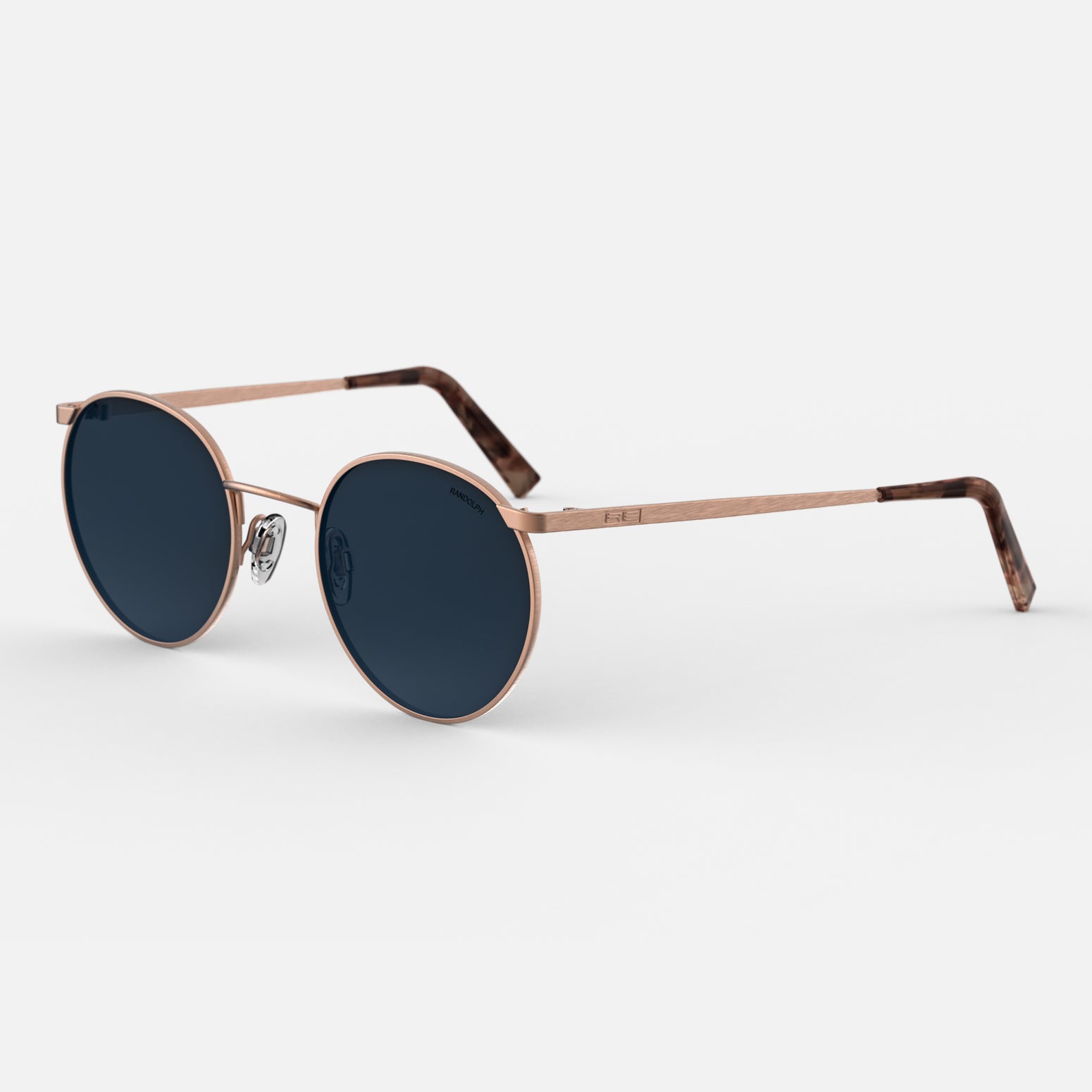 Randolph P3 22k Satin Rose Gold occhiali da sole Slate 51mm