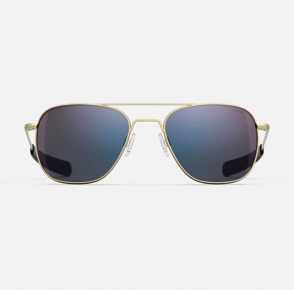 Randolph Aviator occhiali da sole 23k Satin Gold Apex Gray