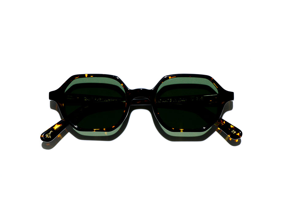 L.G.R Zanzibar Occhiali da Sole Havana Scuro Verde