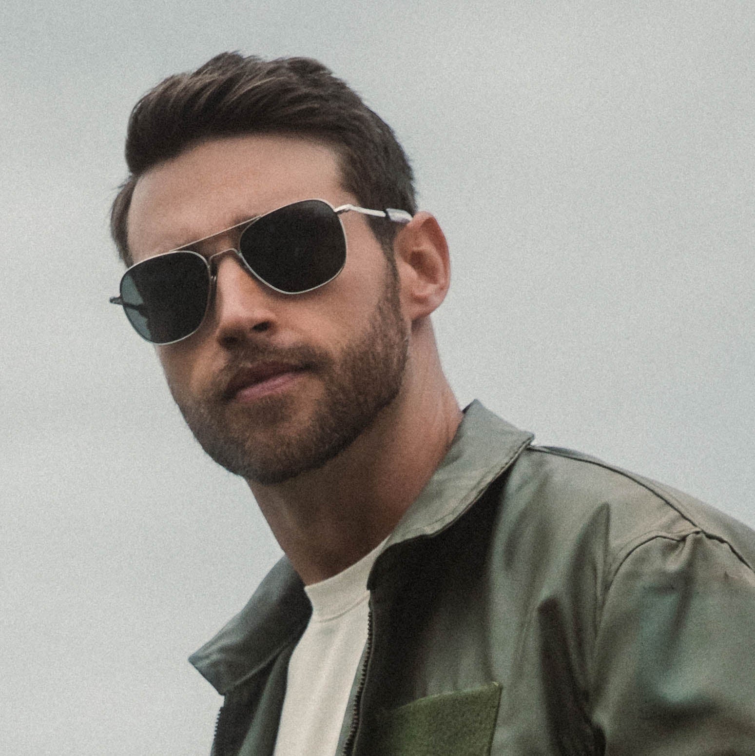 Randolph Aviator Military occhiali da sole graduati Matte Chrome