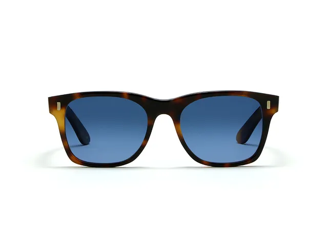 L.G.R Jambo occhiali da sole havana maculato lente blu sfumata