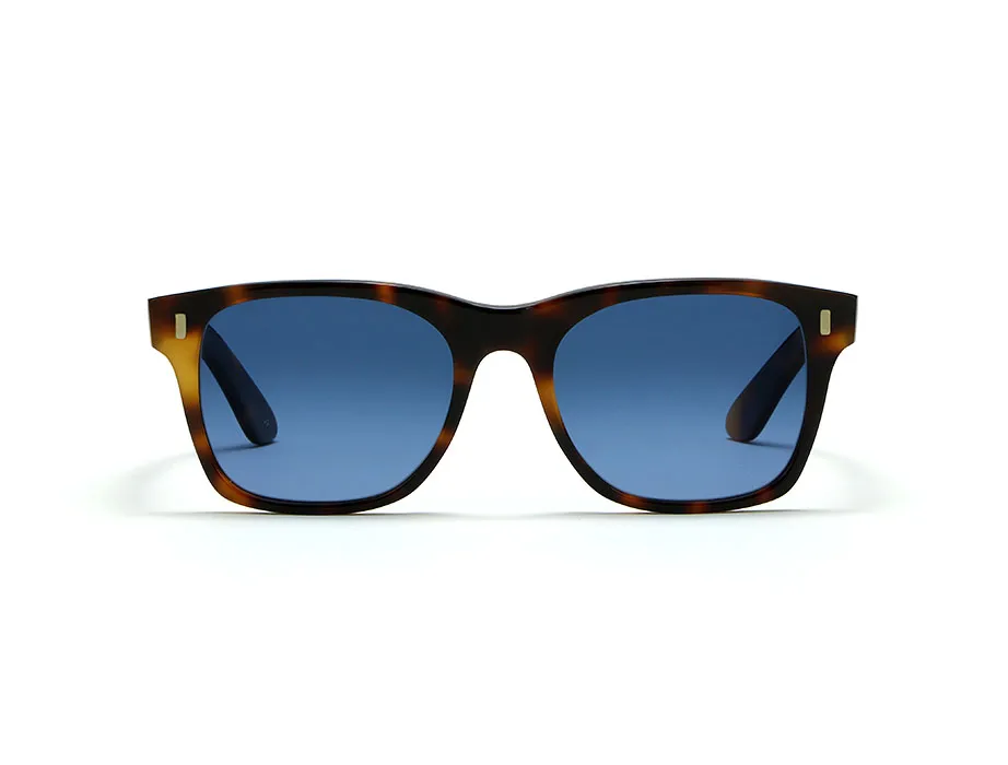 L.G.R Jambo occhiali da sole havana maculato lente blu sfumata