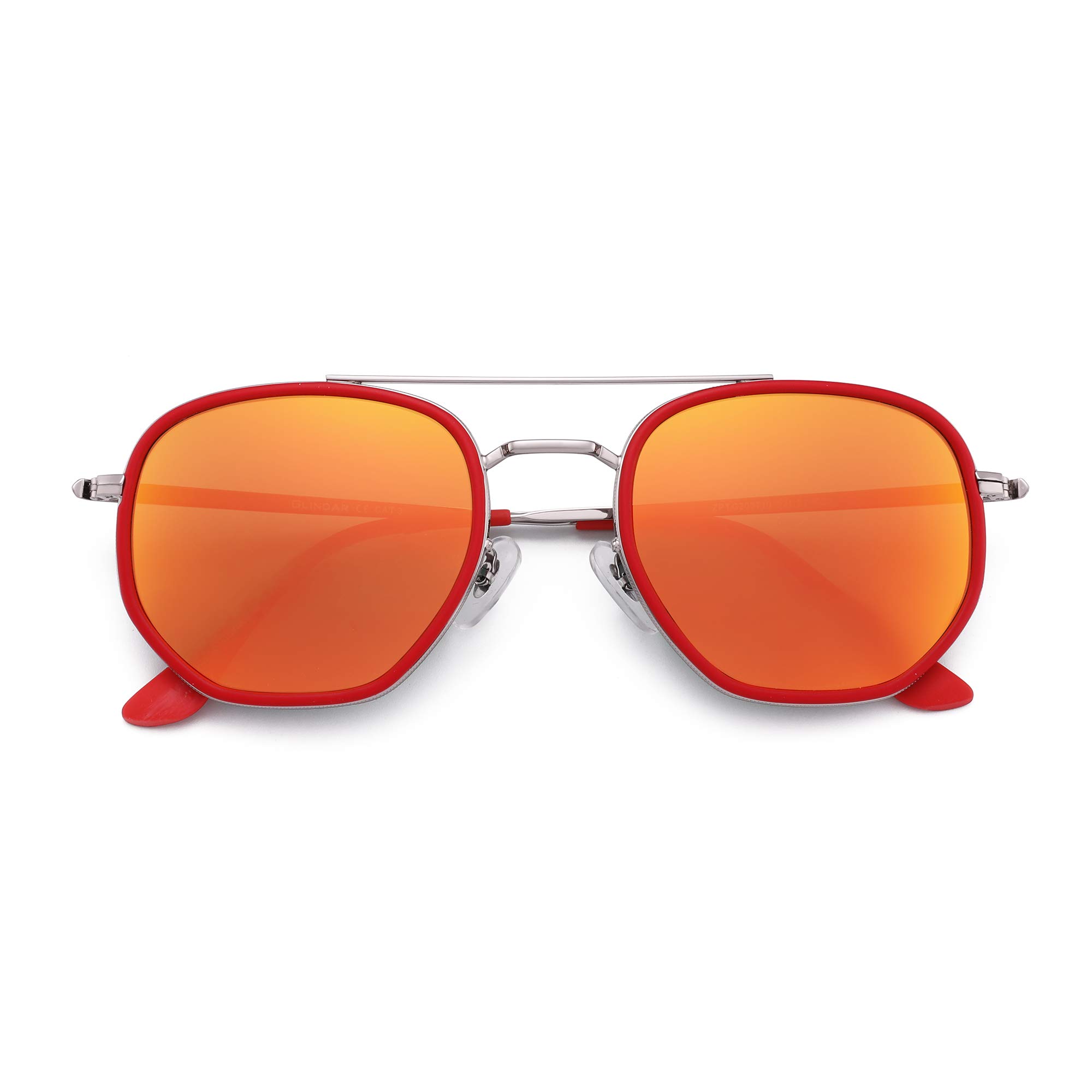 Glindar occhiali da sole piccoli doppio ponte unisex