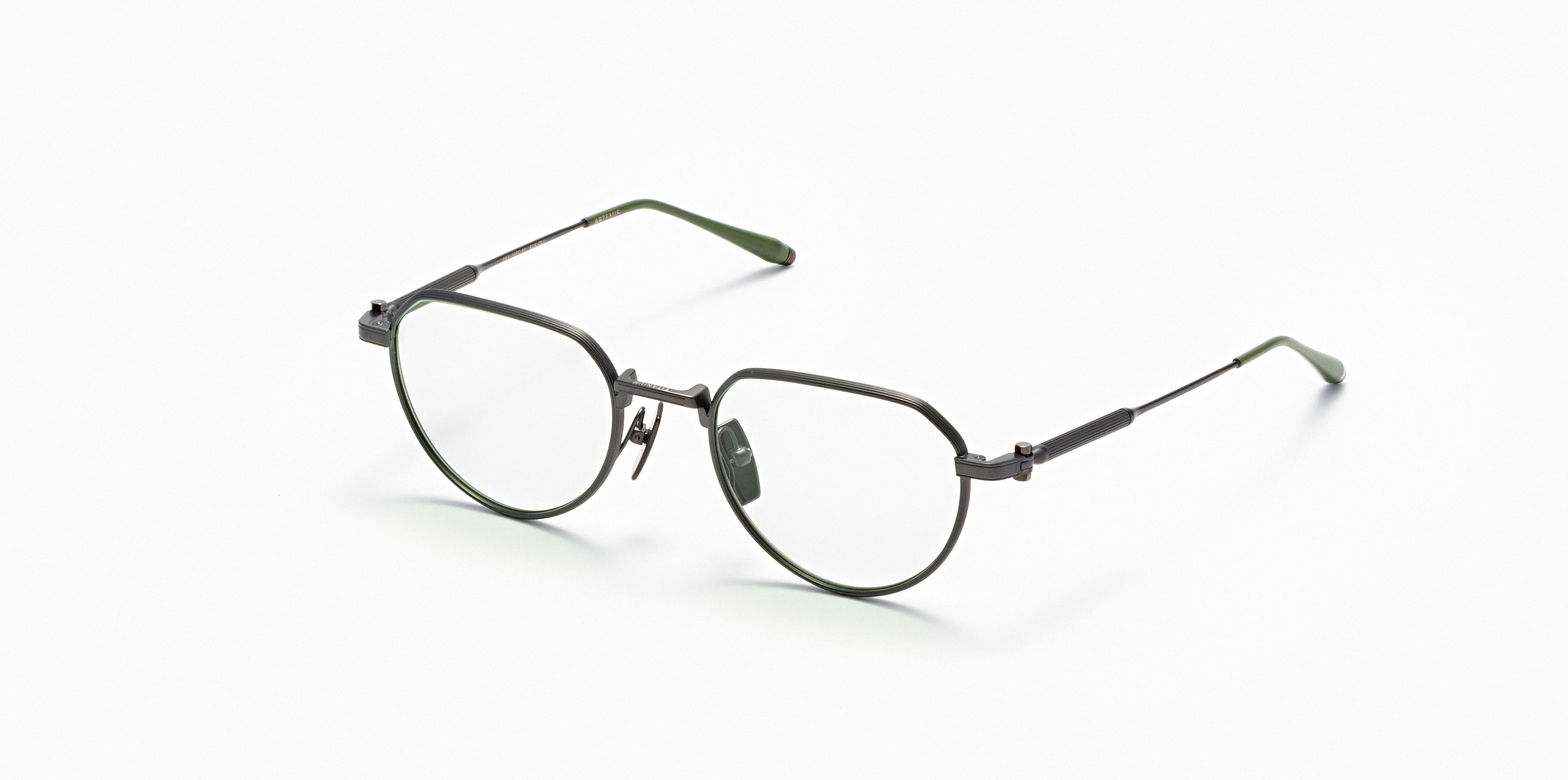 Akoni Etere Artemis occhiali da sole Black Iron titanio