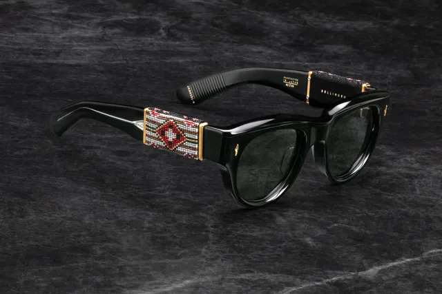 Jacques Marie Mage Beaded Rollingsun 1:1 #10 occhiali sole ematite
