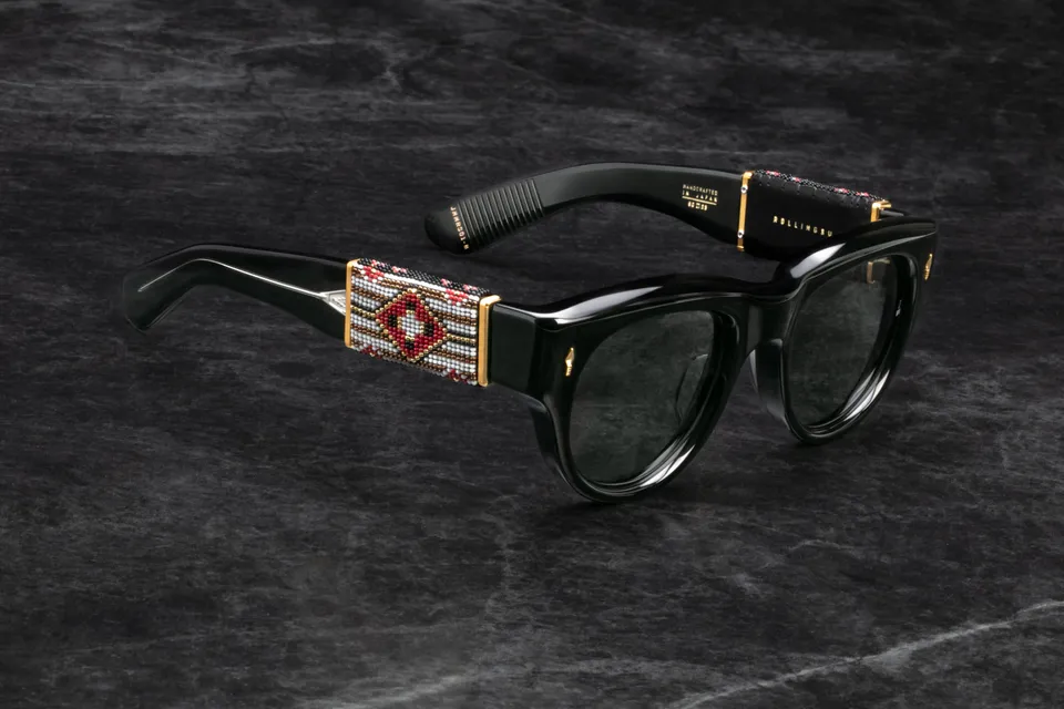 Jacques Marie Mage Beaded Rollingsun 1:1 #10 occhiali sole ematite
