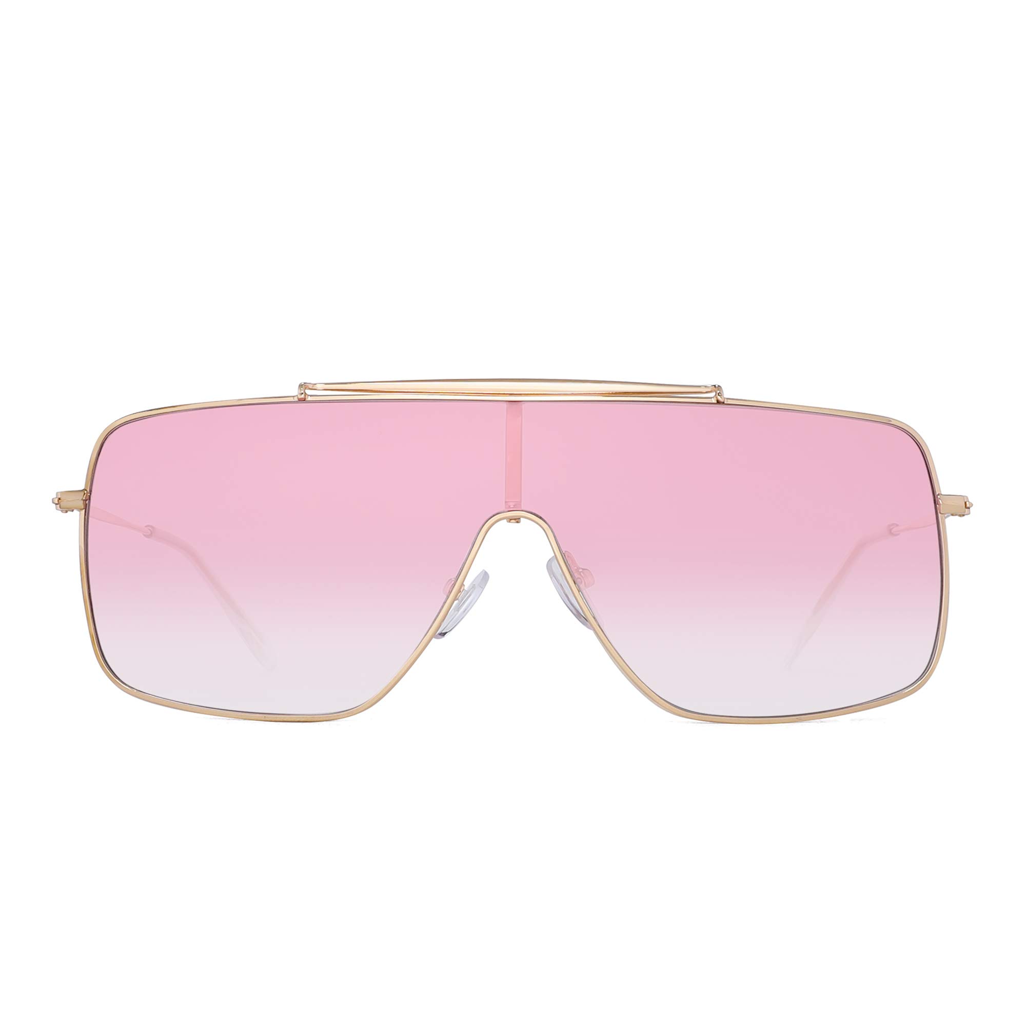 Glindar Scudo occhiali da sole monopezzo metallo donna