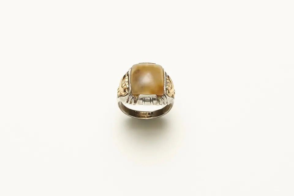 Jacques Marie Mage anello agata argento sterling anni 40