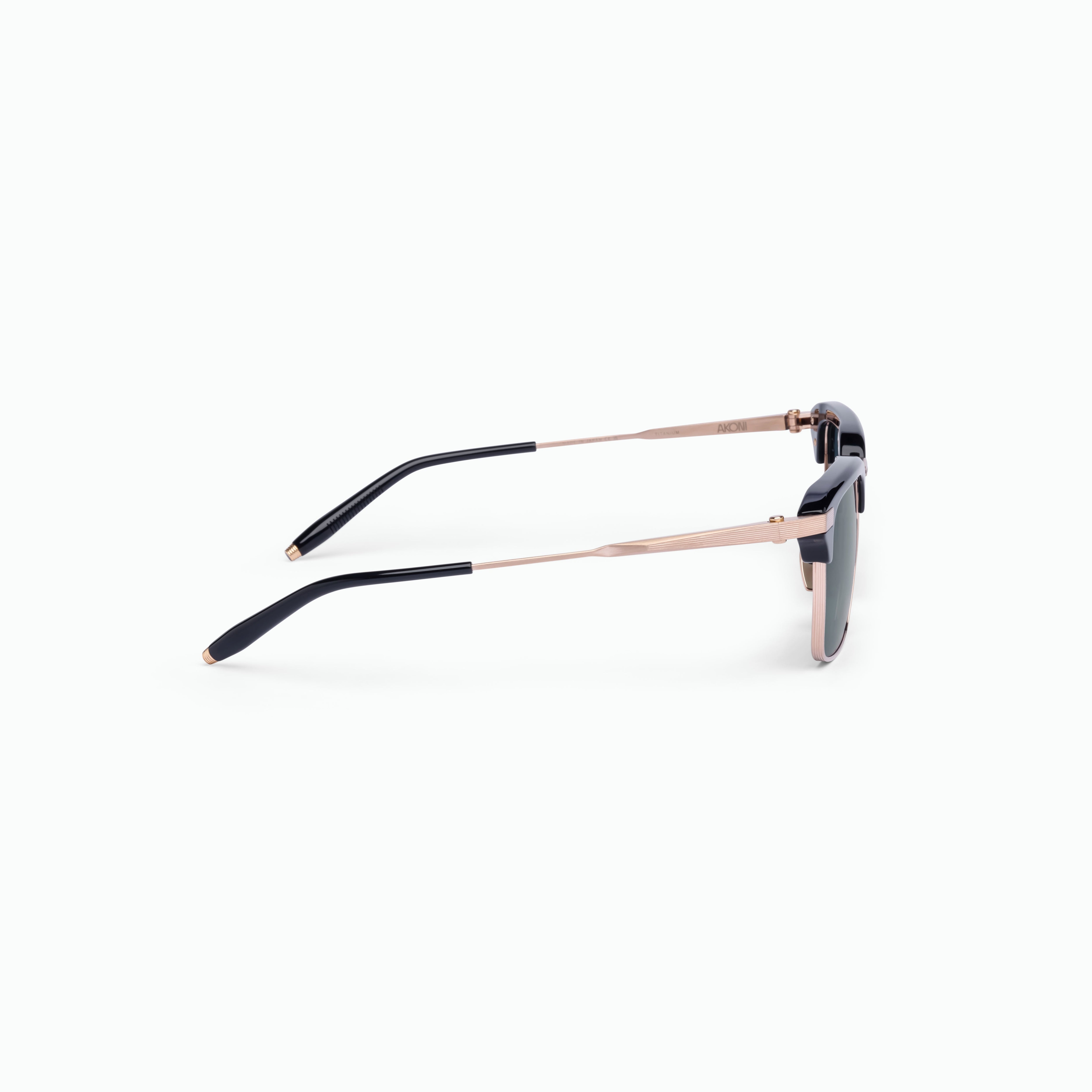 Akoni Horizon Euclid occhiali da sole Brushed Gold titanio