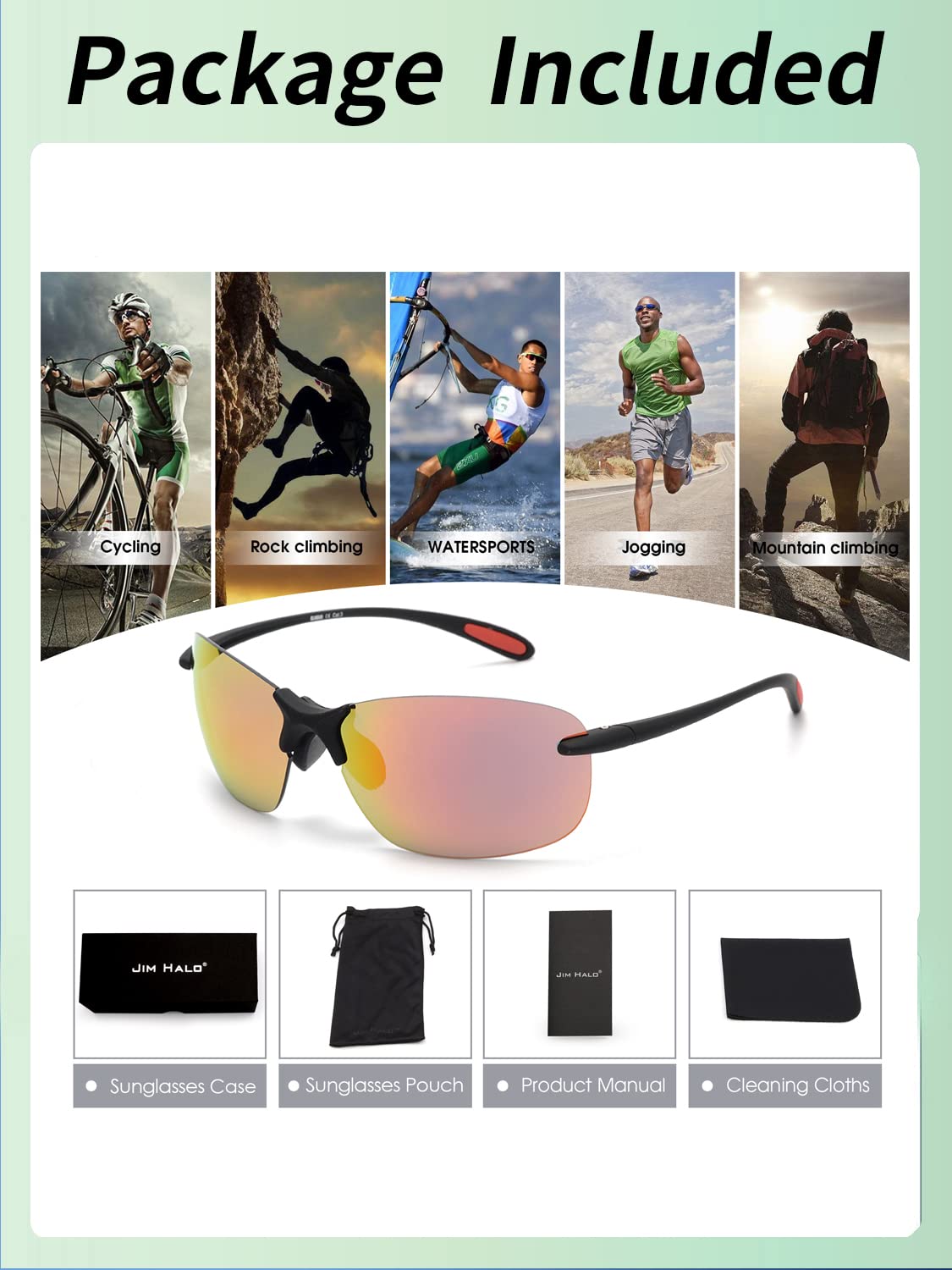 Glindar TR90 Pilot occhiali da sole sportivi uomo donna