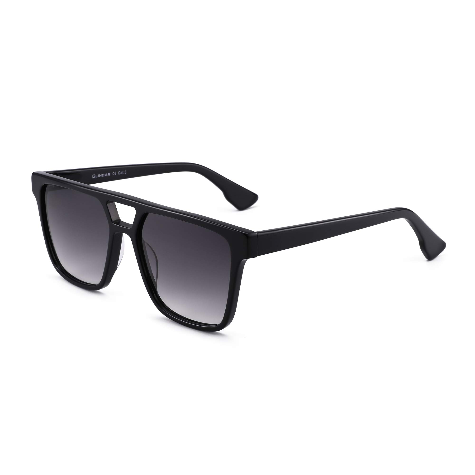 Glindar Retro Square occhiali da sole acetato sfumati unisex