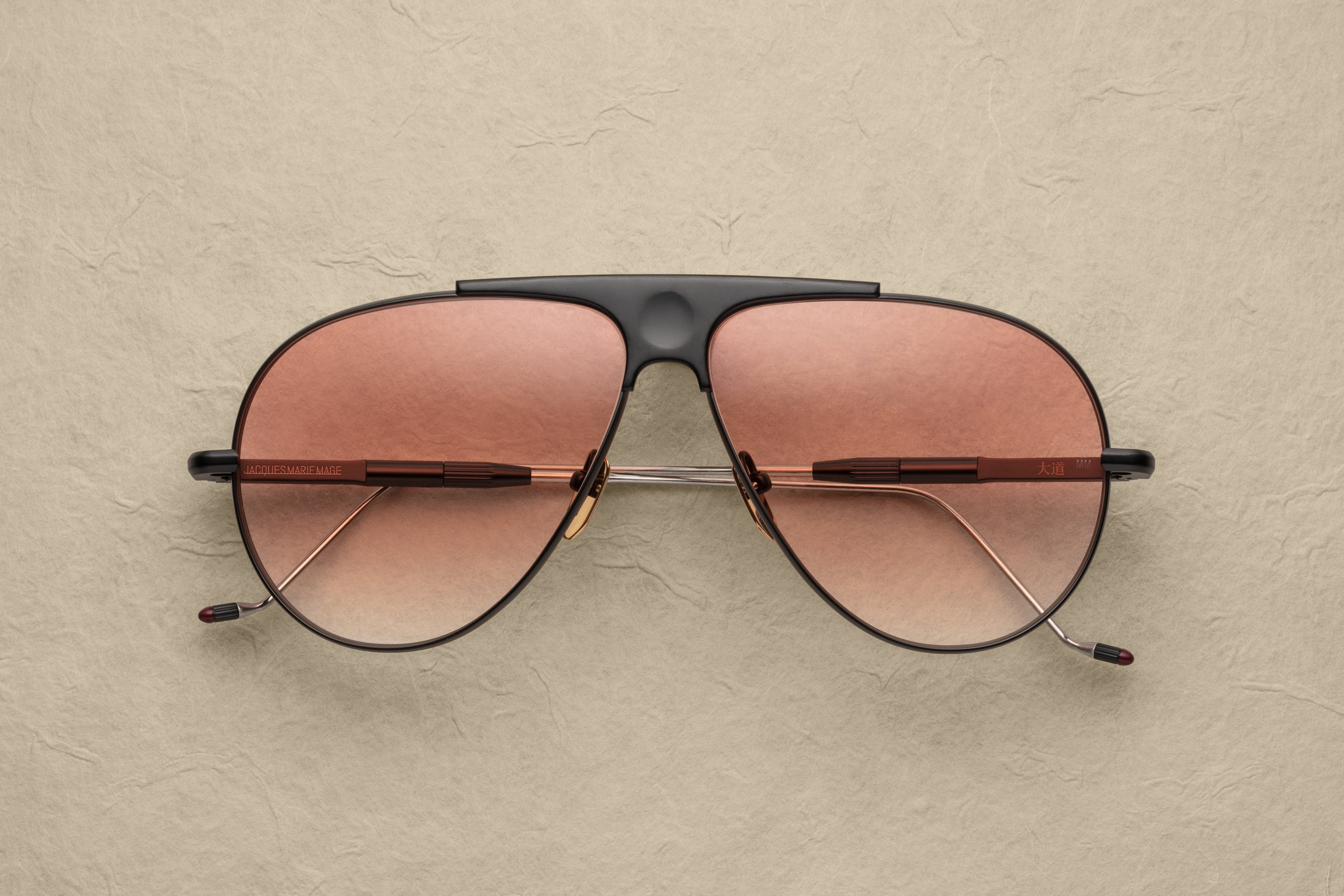 Jacques Marie Mage Daido occhiali da sole Black Apricot