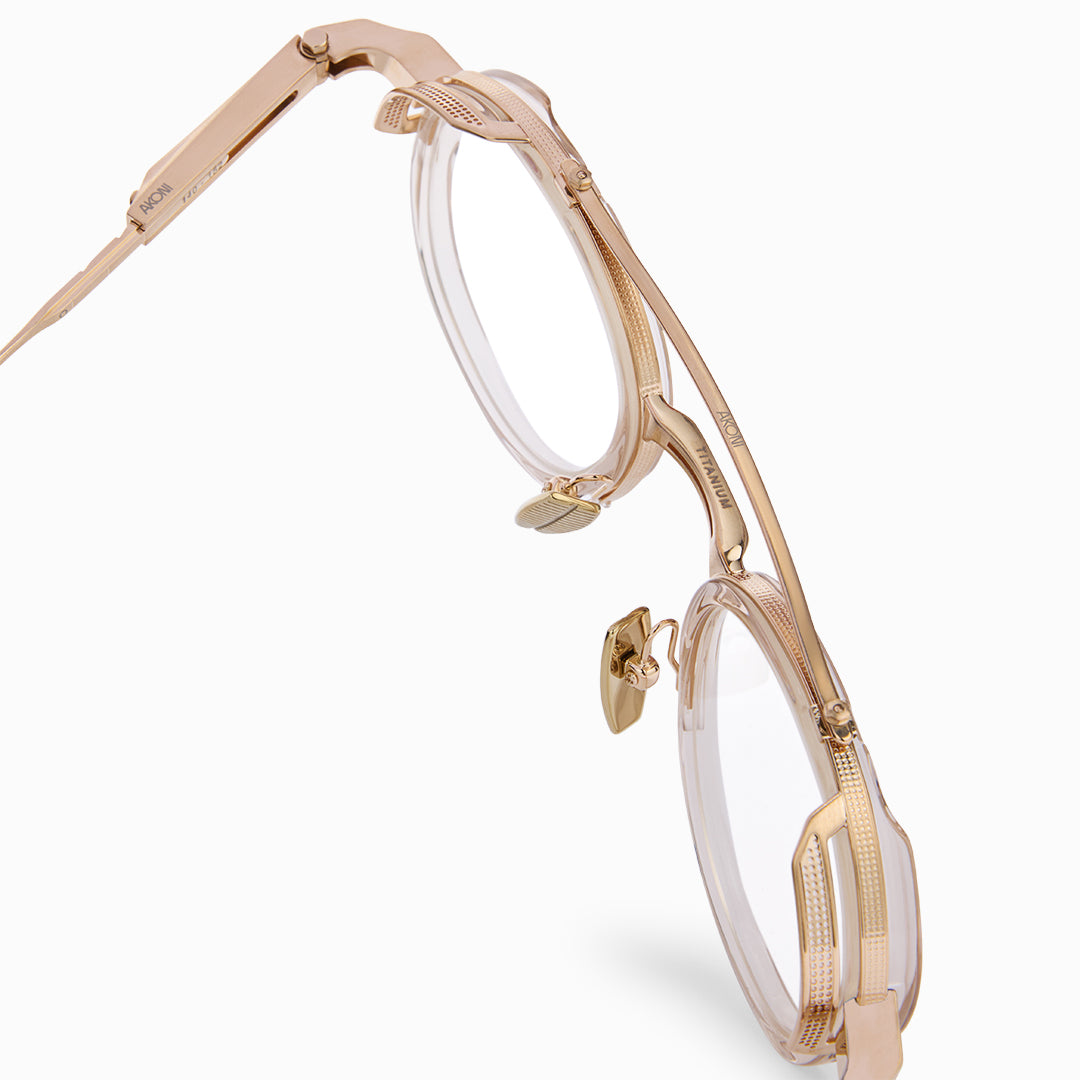 Akoni Infinity Rx occhiali da vista Brushed 12k Gold titanio