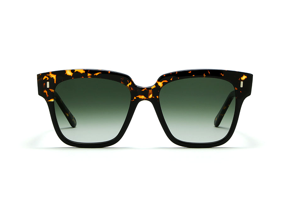 L.G.R Dakhla occhiali da sole nero havana lente verde