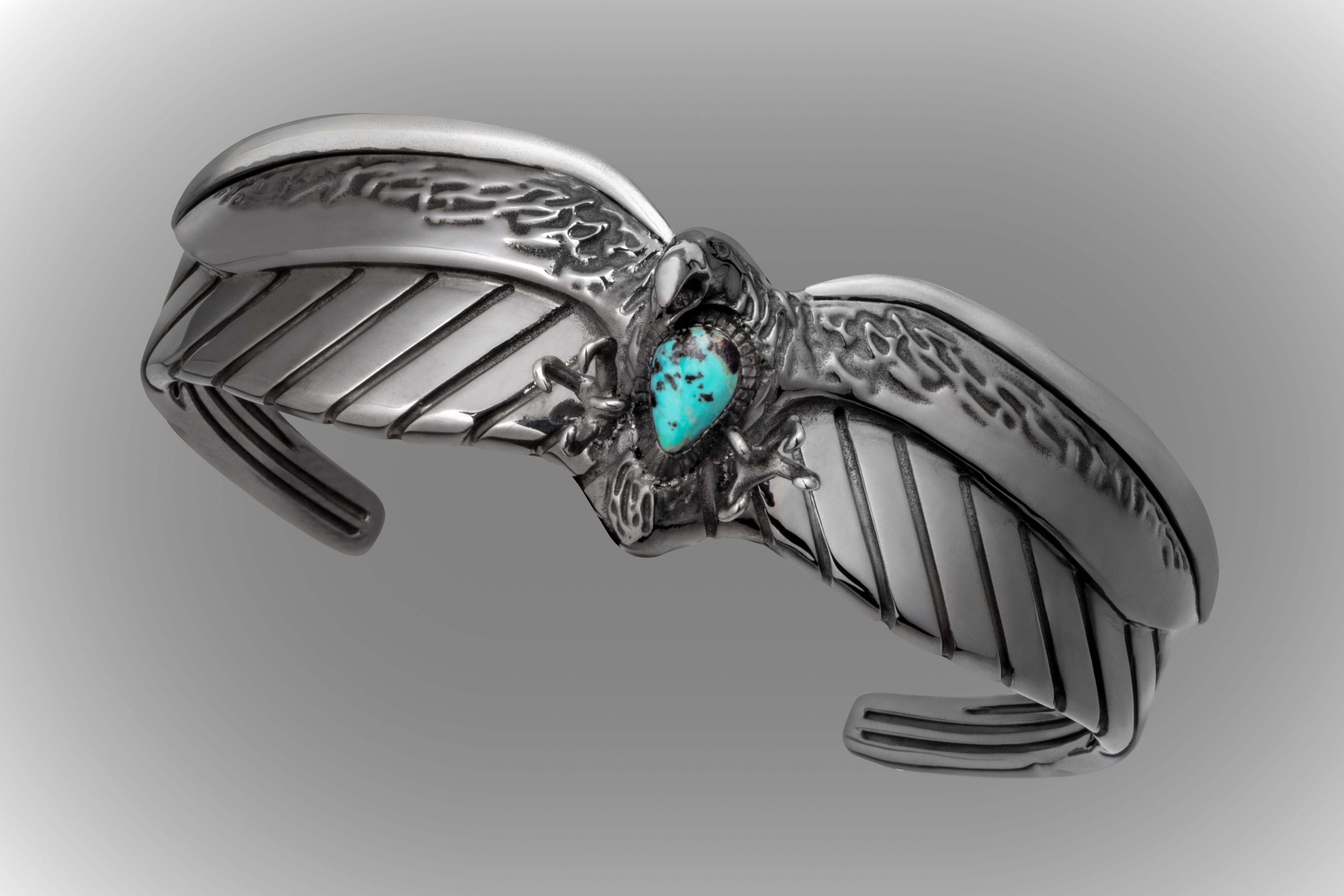 Jacques Marie Mage Aquila bracciale argento brunito