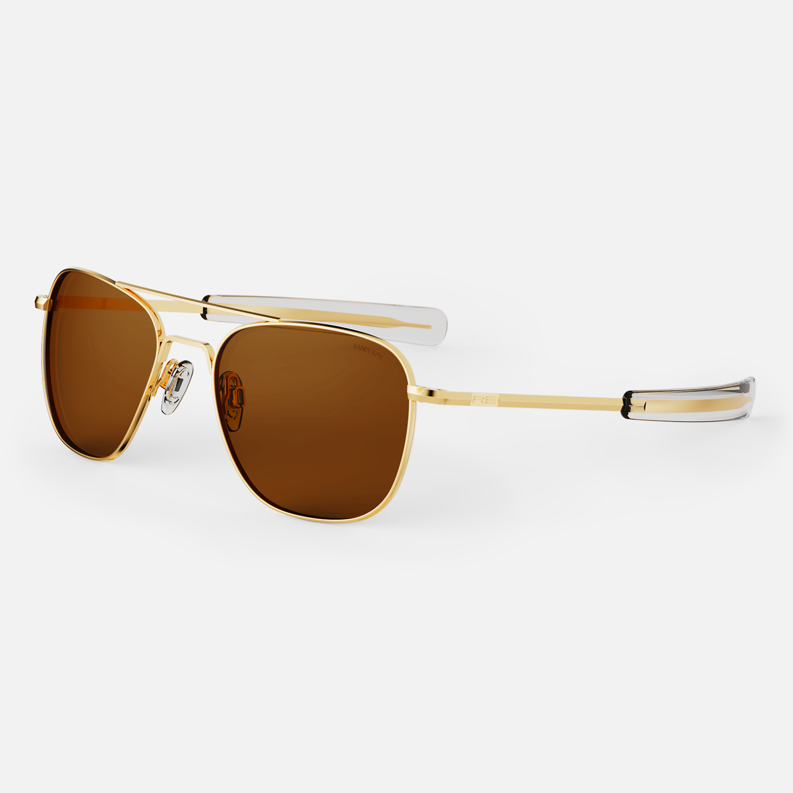 Randolph Aviator 23k Gold American Tan occhiali da sole 55mm