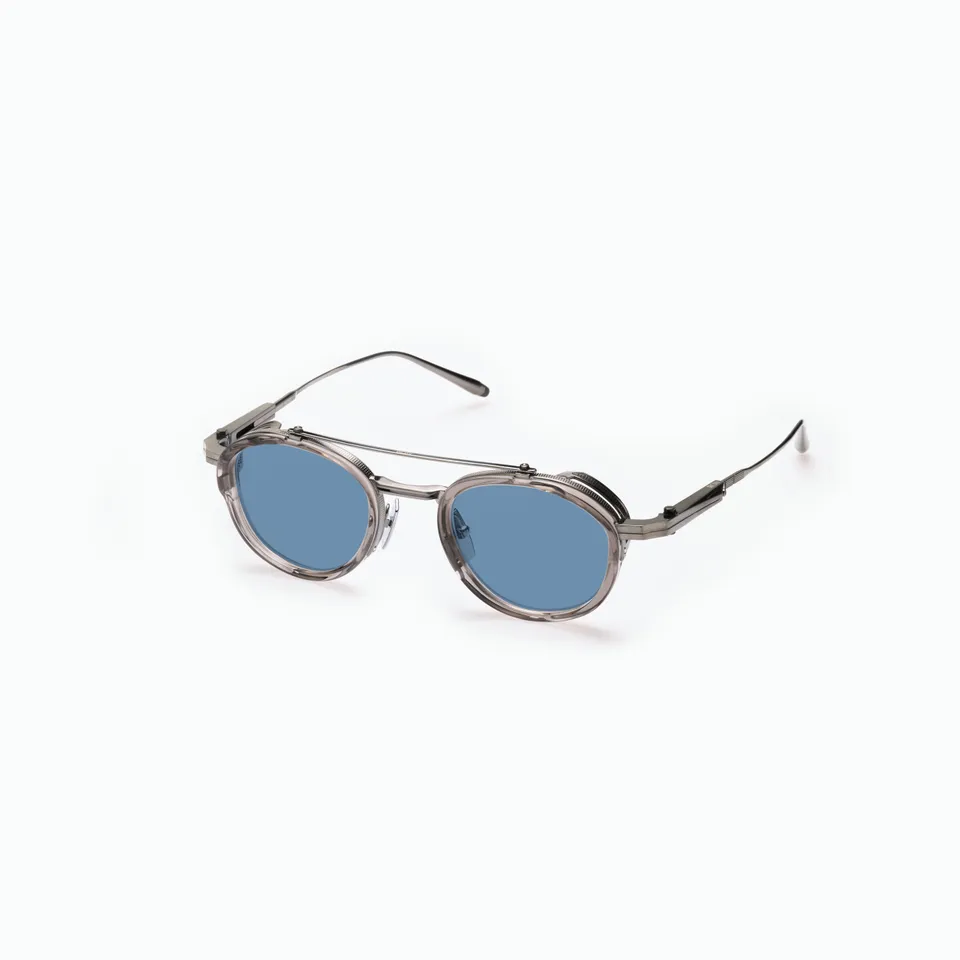 Akoni Horizon Infinity occhiali da sole Brushed Black Palladium titanio