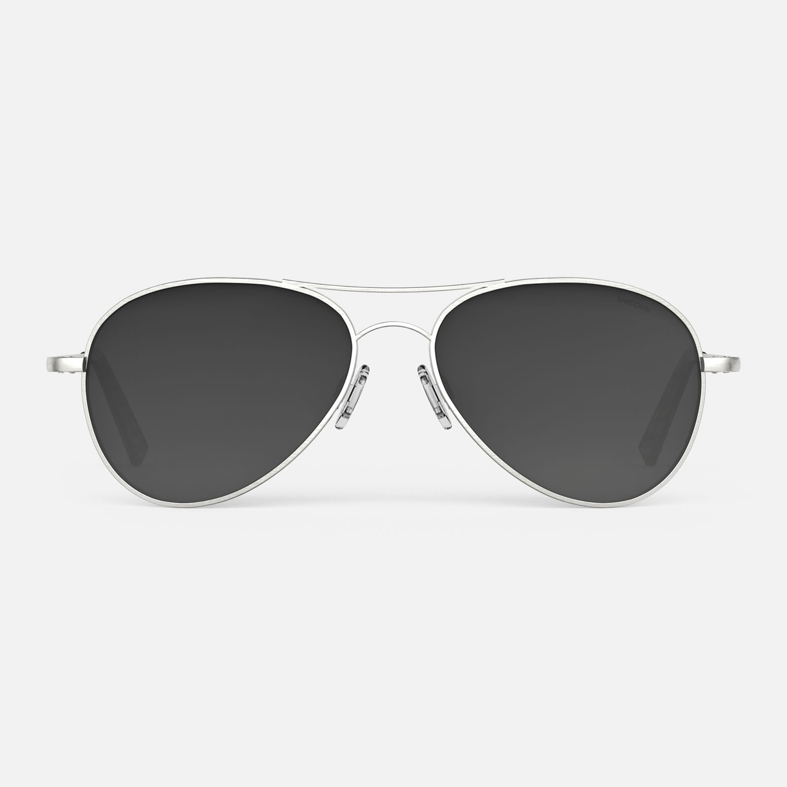Randolph Amelia Satin Silver occhiali da sole 57mm grigio