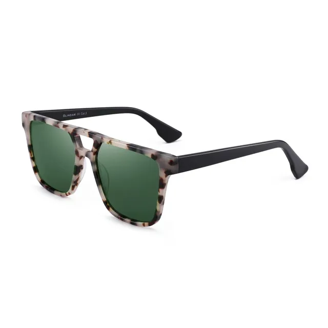 Glindar Retro Square occhiali da sole acetato sfumati unisex