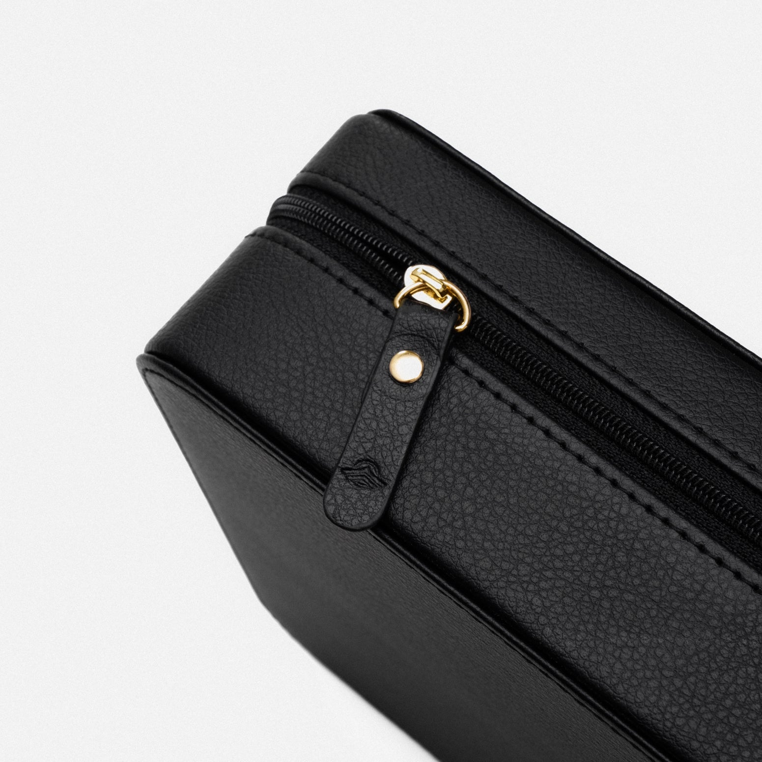 Randolph Travel Case 3 Posti Custodia Occhiali Nera in Pelle