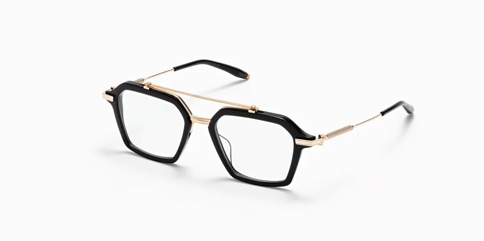 Akoni Akari occhiali da sole Solid Black brow bar