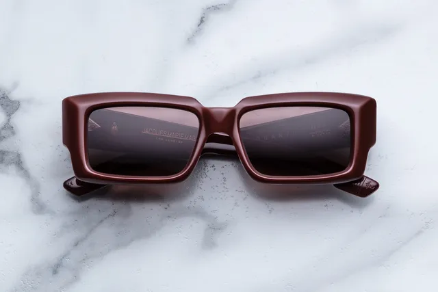 Jacques Marie Mage Quant R7 occhiali da sole bordeaux marrone