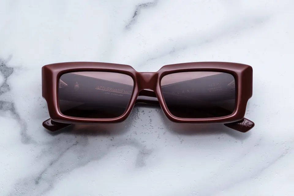 Jacques Marie Mage Quant R7 occhiali da sole bordeaux marrone