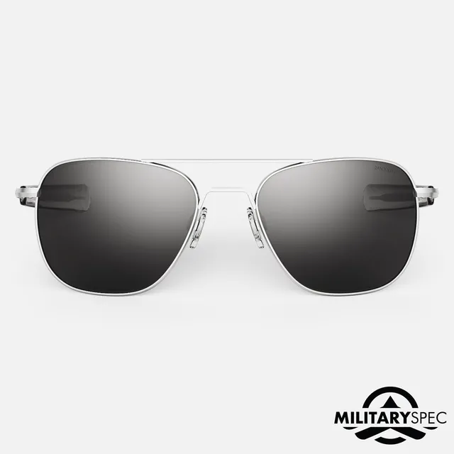 Randolph Aviator Military occhiali da sole graduati Matte Chrome