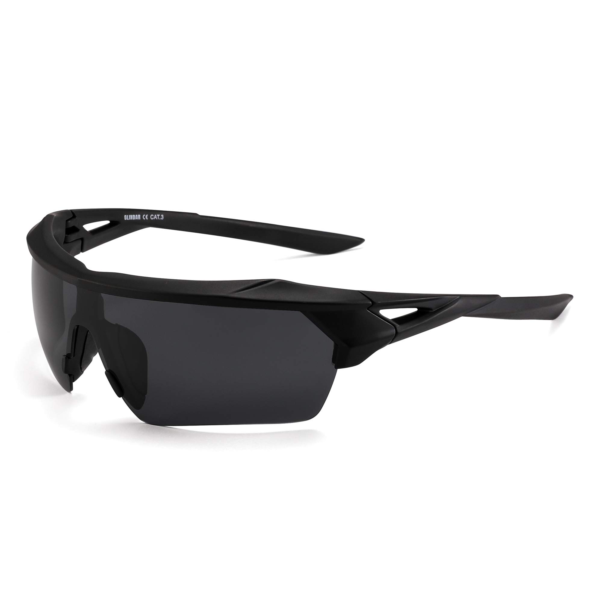 Glindar Shield occhiali da sole sportivi polarizzati grigi