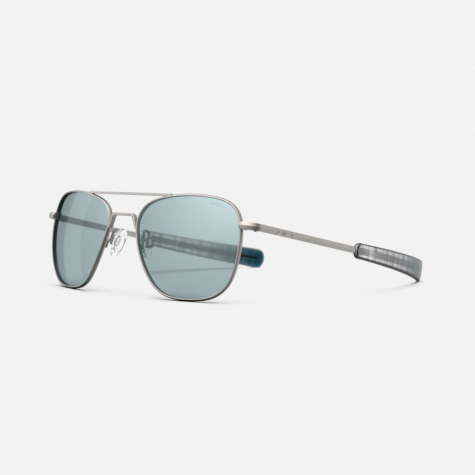 Randolph Aviator Satin Gunmetal occhiali da sole 55mm blu
