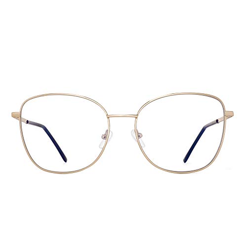 Glindar occhiali luce blu montatura metallo anti affaticamento