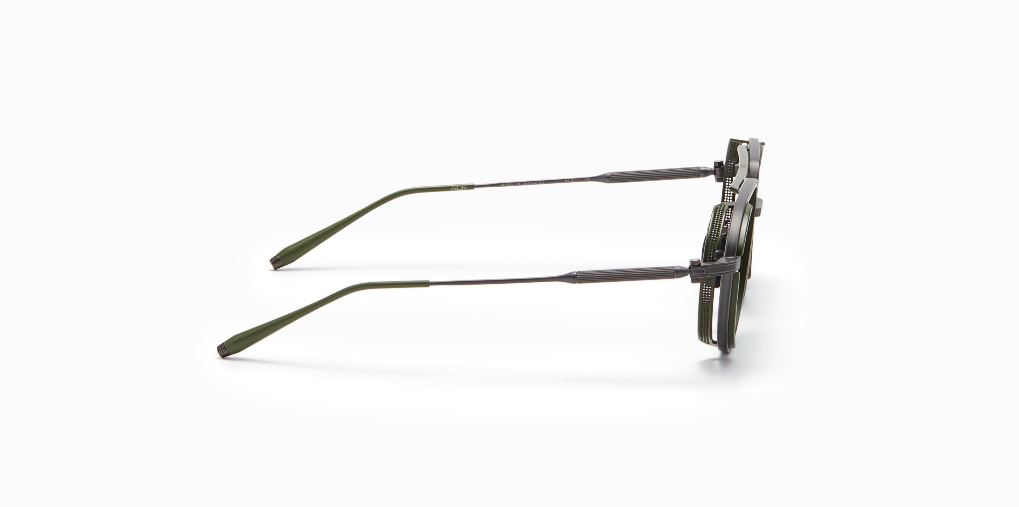 Akoni Optima Skyracer occhiali da sole Black Iron titanio