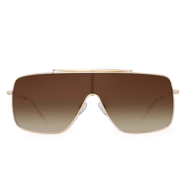 Glindar Scudo occhiali da sole oversize lente sfumata