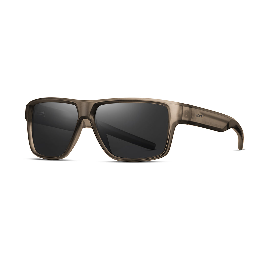 Ocean Snow occhiali da sole neri lente smoke polarizzata
