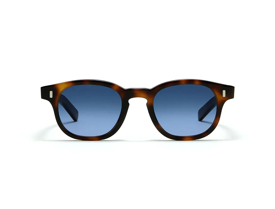 L.G.R Fez Bold occhiali da sole havana 39 blu HD