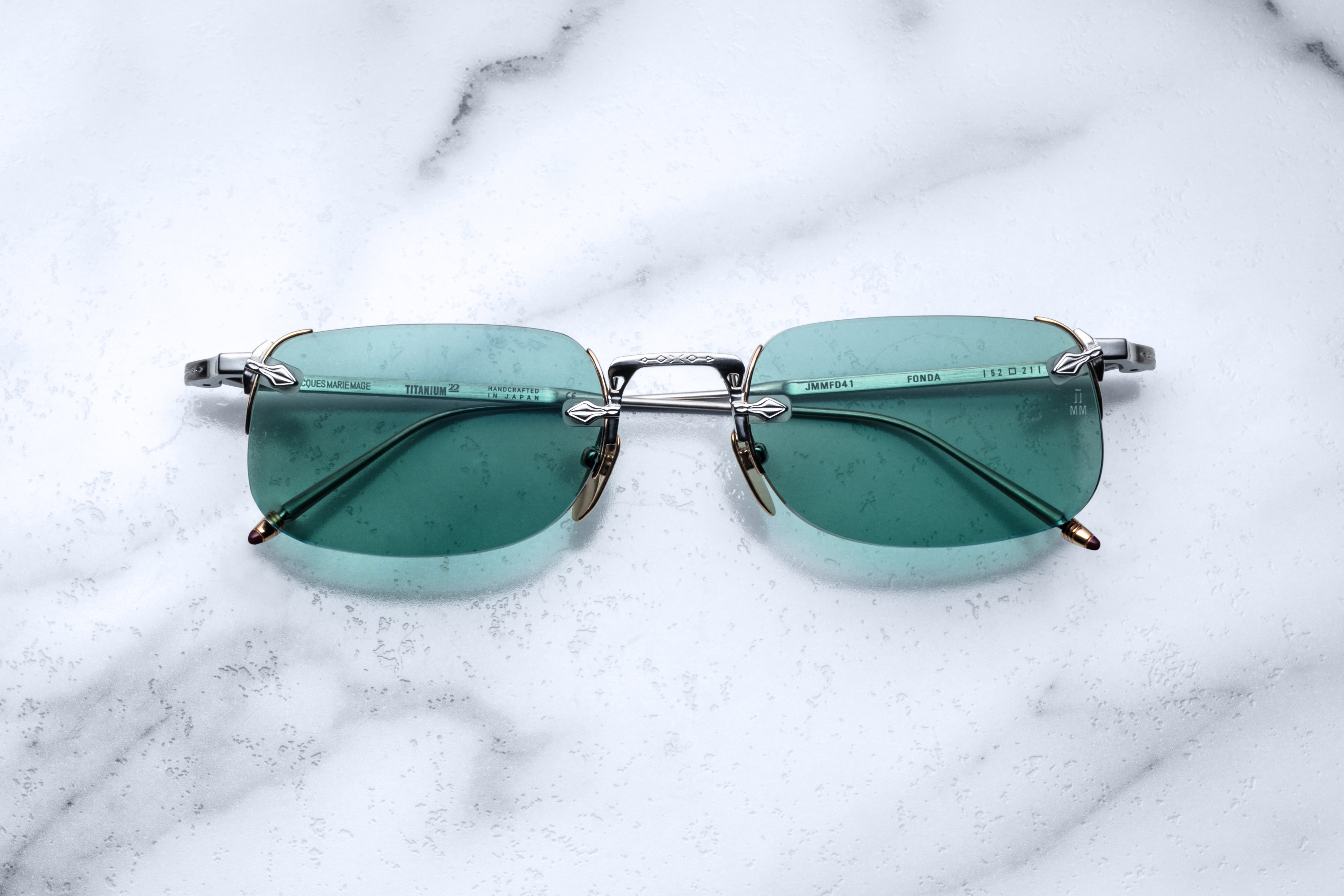 Jacques Marie Mage Fonda occhiali da sole Black Ebony Flash
