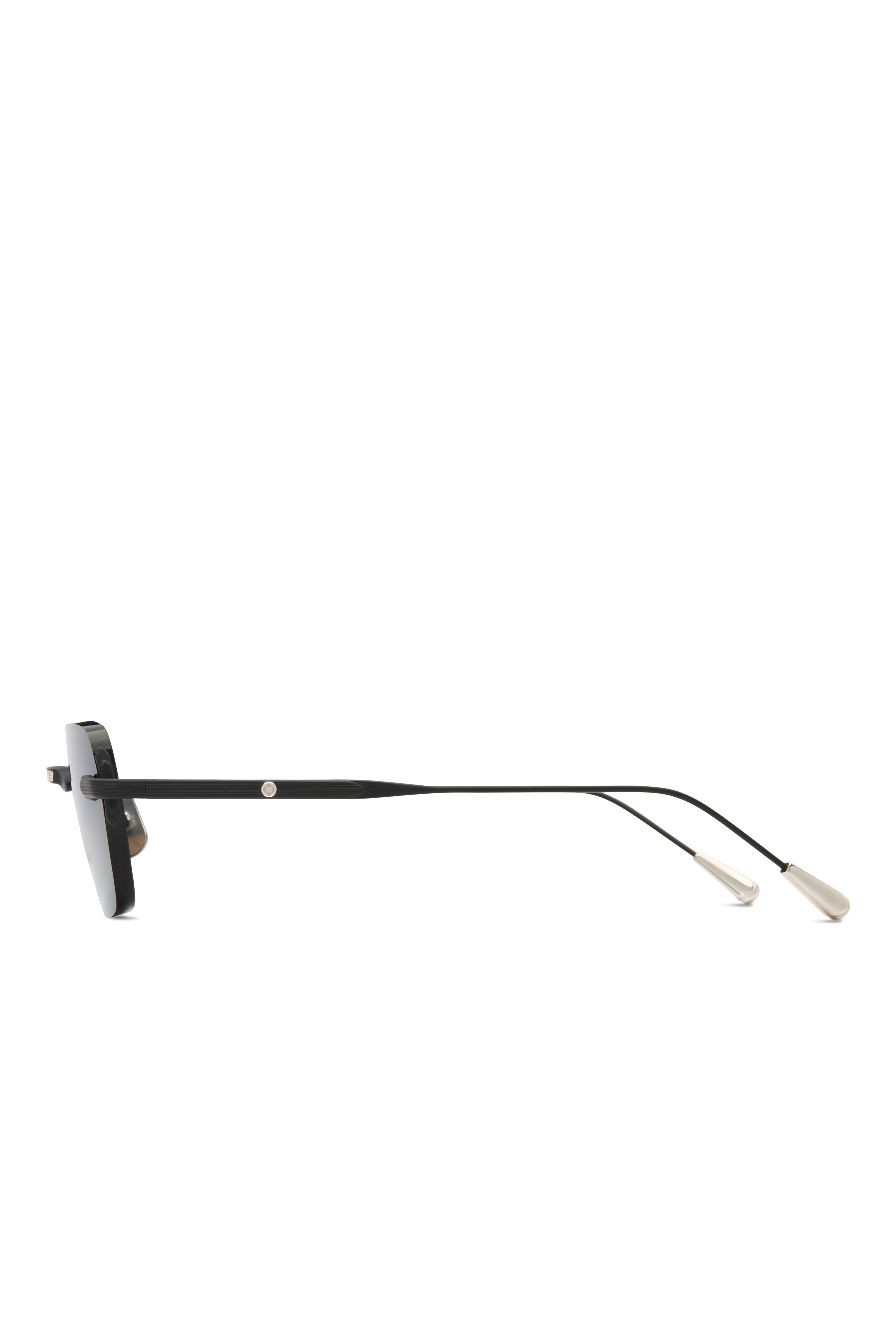 Lunetterie Générale Wabi-Sabi occhiali sole rimless nero blu