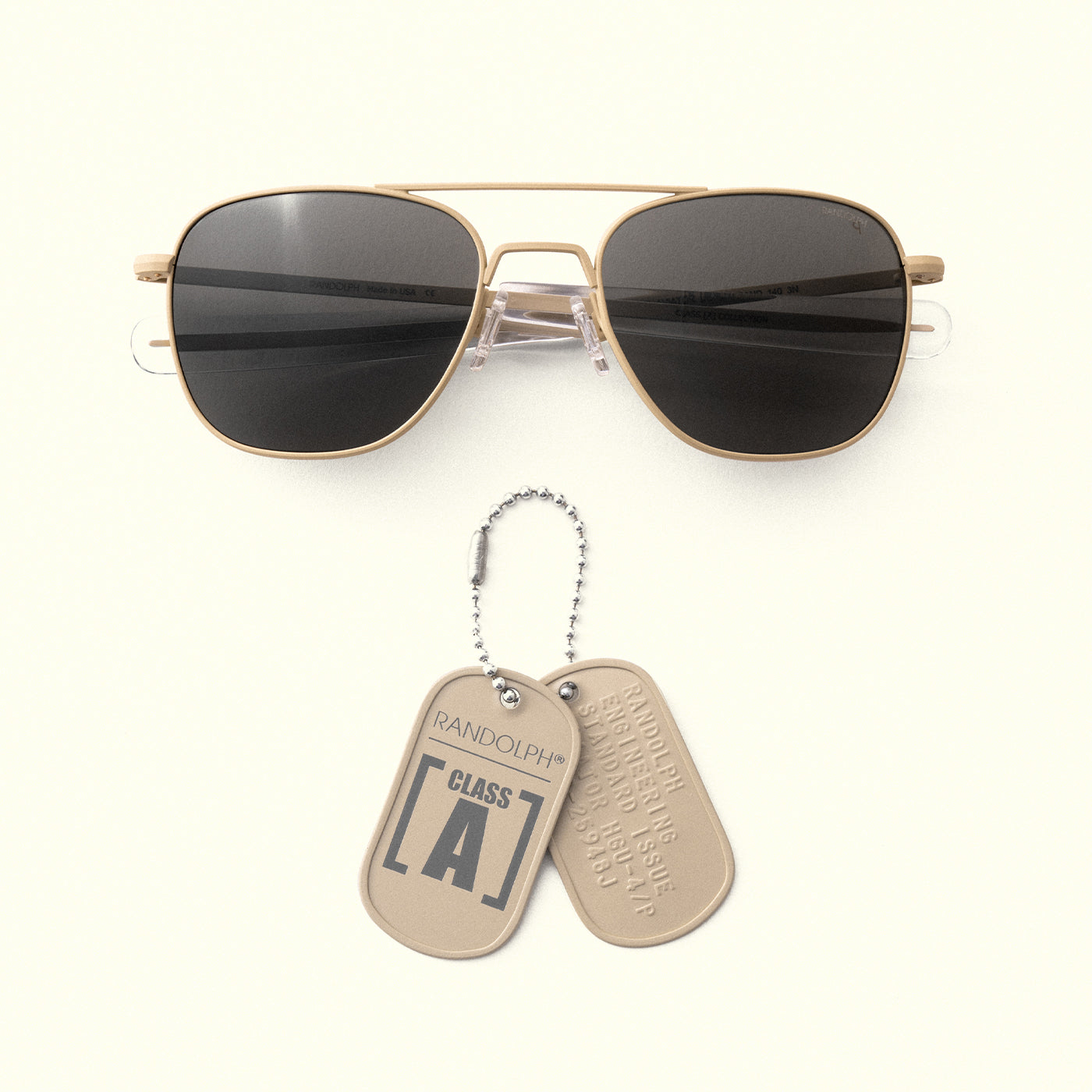 Randolph Class A Aviator occhiali da sole American Gray 55mm
