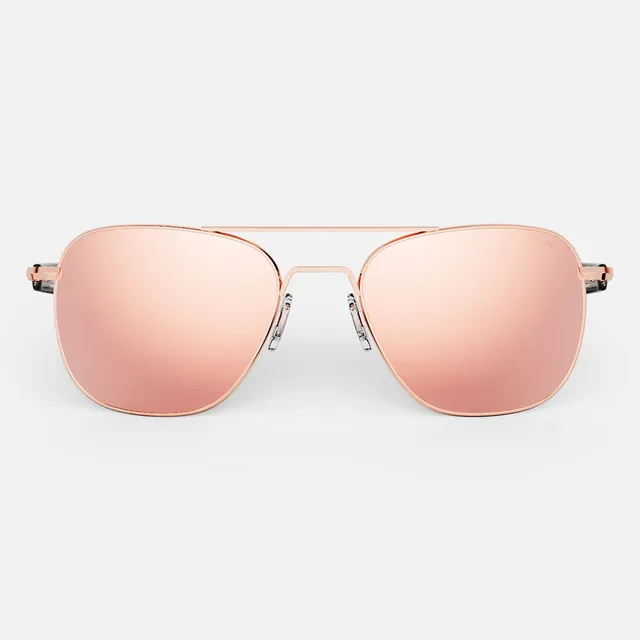 Randolph Aviator occhiali da sole graduati oro rosa 55 mm